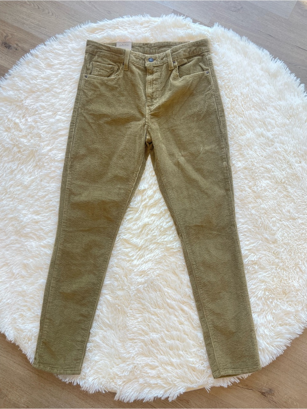 Levi's Olive Green Skinny Corduroy Jeans
